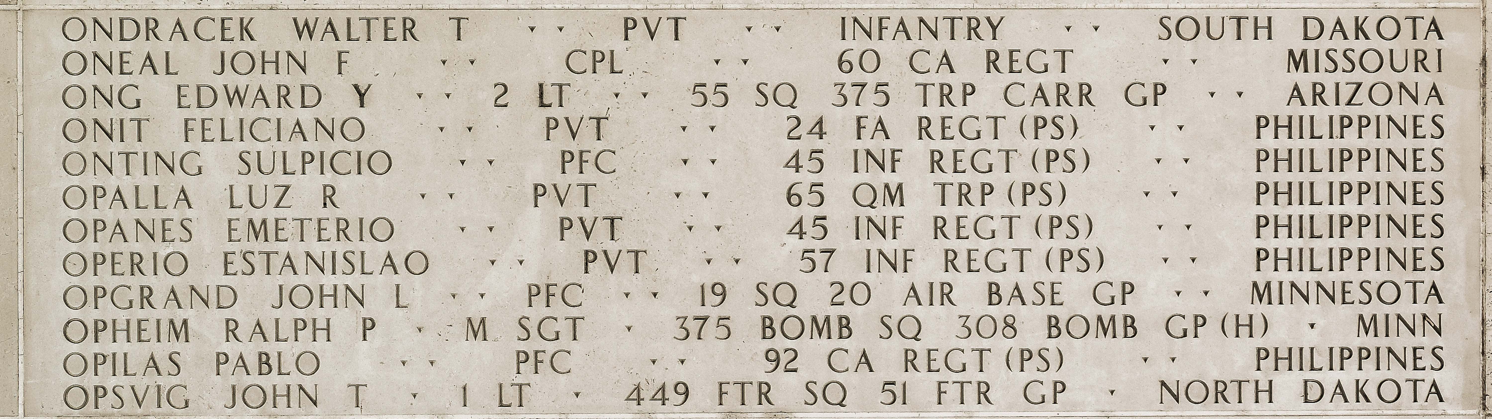 John T. Opsvig, First Lieutenant